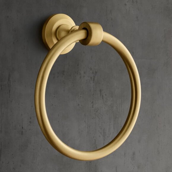 RH Lugarno Towel Ring – Solid Brass, Burnished Finish - Picture 6 of 8